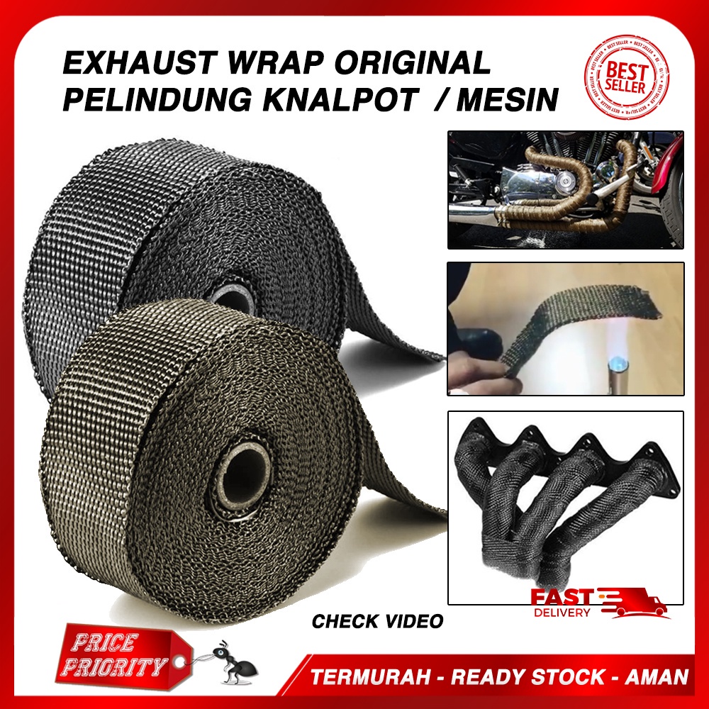 Exhaust Wrap Protective Exhaust Wrapping Motorcycle Heat Absorber 1 METER Shopee Malaysia