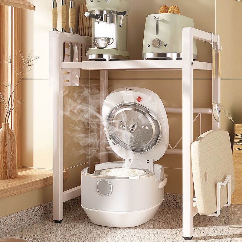 Rice Cooker Microwave Rack Rak Dapur Retractable Kitchen Shelving ...
