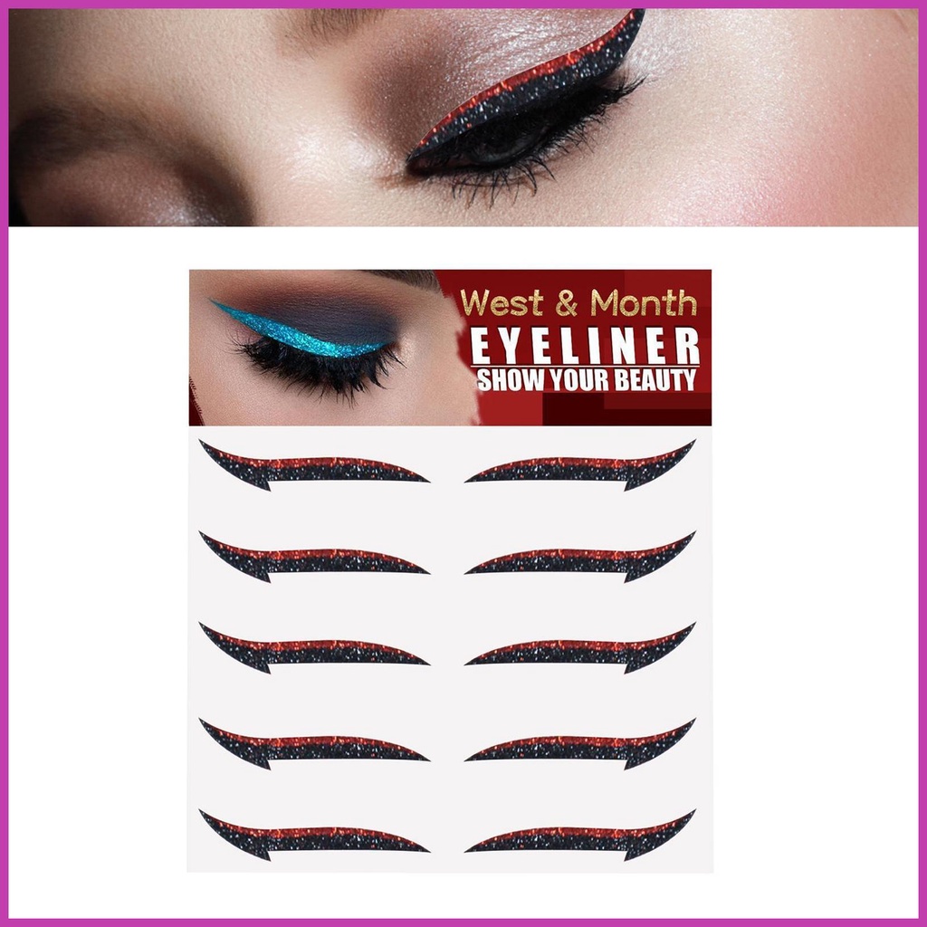 Stick On Glitter Eyeliner Sparkle Instant SelfAdhesive Eyeliner