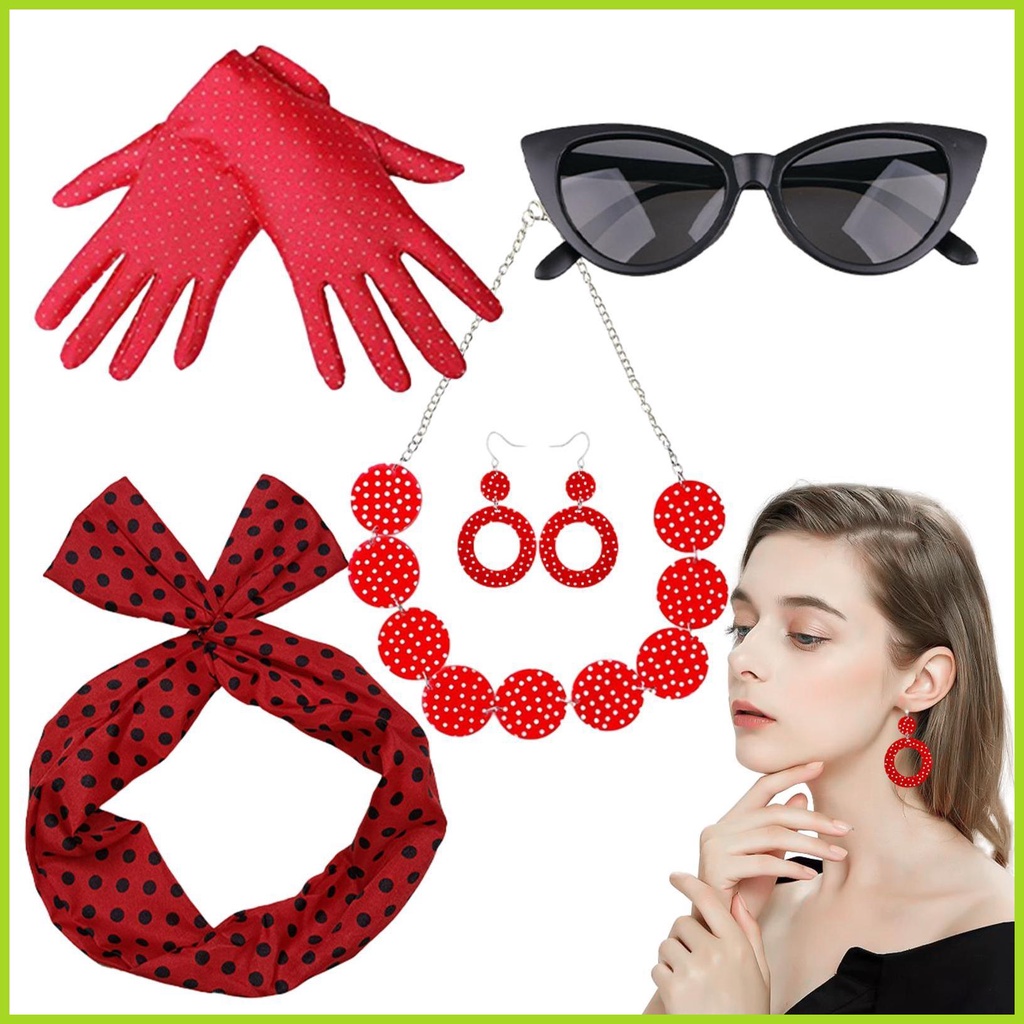 Womens Sunglasses 50s Gold Metallic Costume Accessories Female Halloween