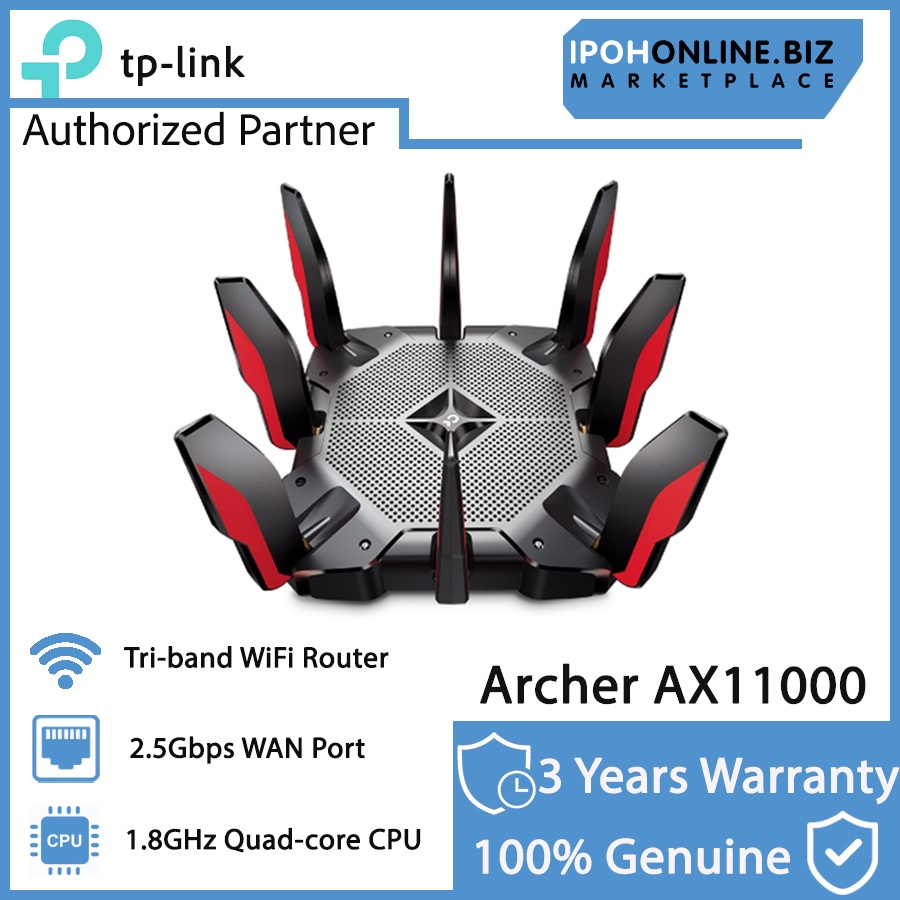TP-LINK Archer AX11000 Next-Gen Tri-Band Wi-Fi 6 Gaming Router | Shopee ...