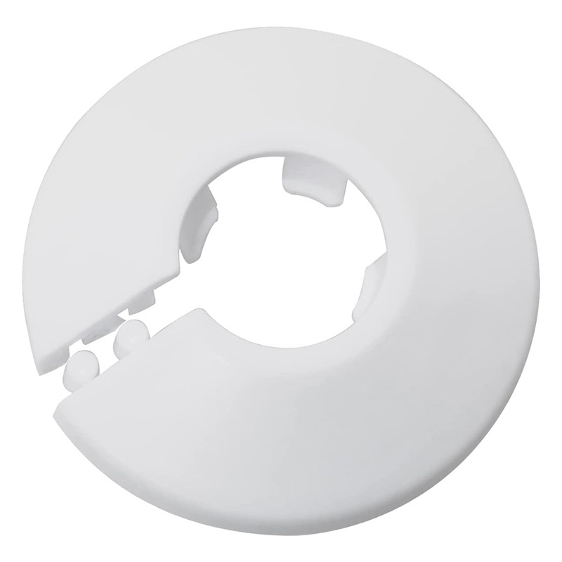 20 Pieces 1/2 Inch Flange Water Pipe Cover Decoration 16mm White Pipe
