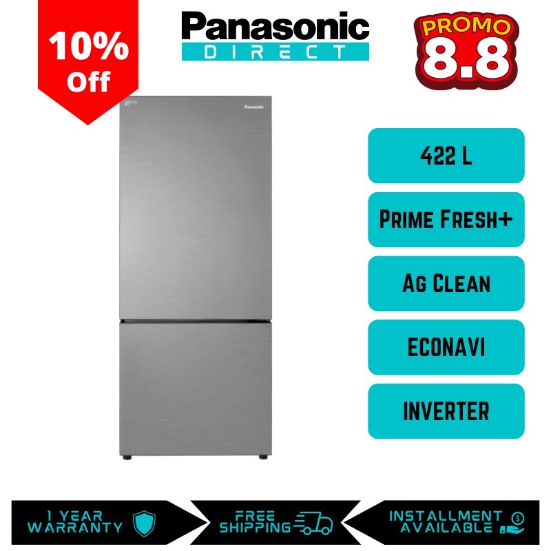 Panasonic NRBX421BPS 2Door Bottom Freezer Refrigerator Fridge Steel Door Series NRBX421BPSM