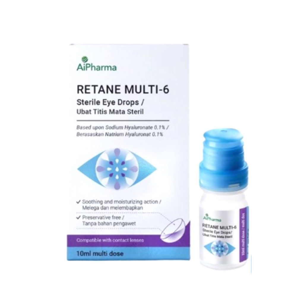 AiPharma RETANE MULTI6 Sterile Eye Drops {10 ml multidose} (EXP 2025/