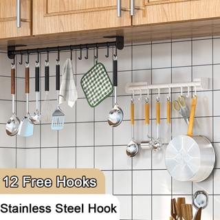 No-Punching Kitchen Hook Rack Wall Wall Hangers Wall Hangers Rack Kitchen  Utensils Rack Spoon Shovel Storage Rack