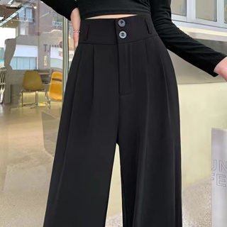 Zuoan Summer Korean Loose Sports Pants Casual Wide Leg Pants High Waist  Women's Straight Pants