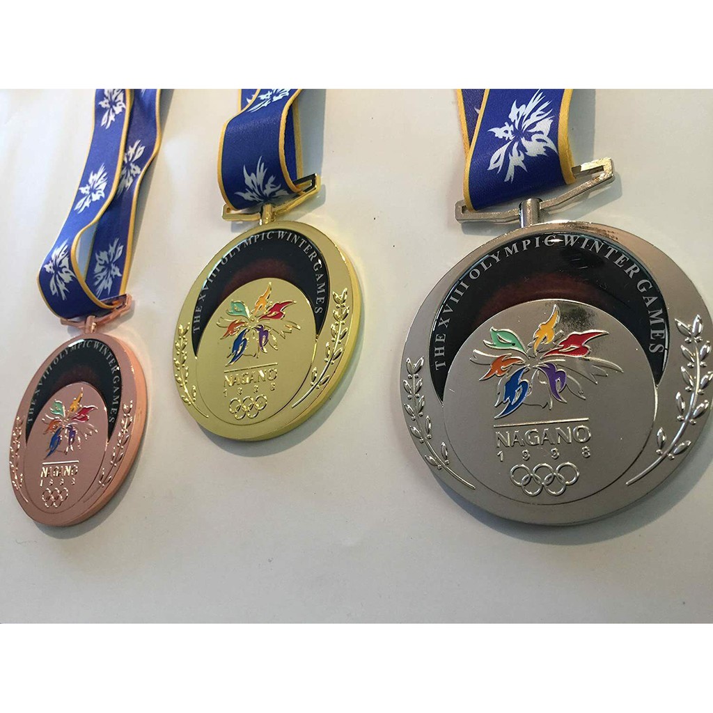 1998 Nagano Olympics Games Gold Silver Medal with Ribbons | Shopee Malaysia
