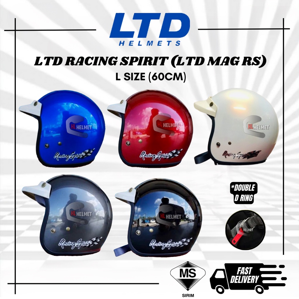 LTD Racing Spirit Helmet With White Cap (LTD MAG RS 3 Button) -TIDAK ...