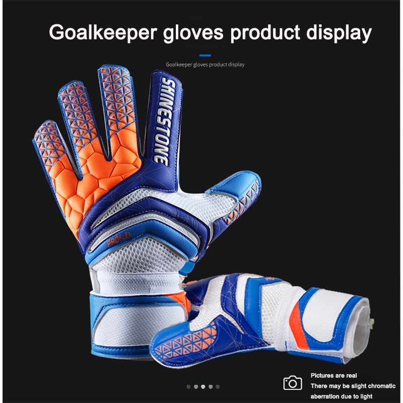 INT Men Professional Soccer Goalkeeper Gloves Finger Protection