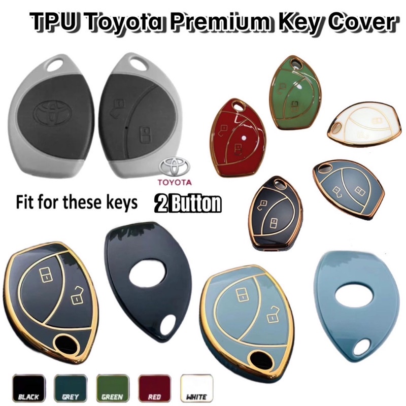 TOYOTA Vios Hilux Vigo Innova 2 3 Button Premium TPU Car Alarm Remote ...