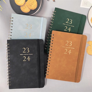 Custom Logo Printing 2023~2024 A4 A5 Spiral Weekly Monthly Daily Diary  Journal Agenda Planner Notebook - China PU Leather Notebook, Leather Agenda