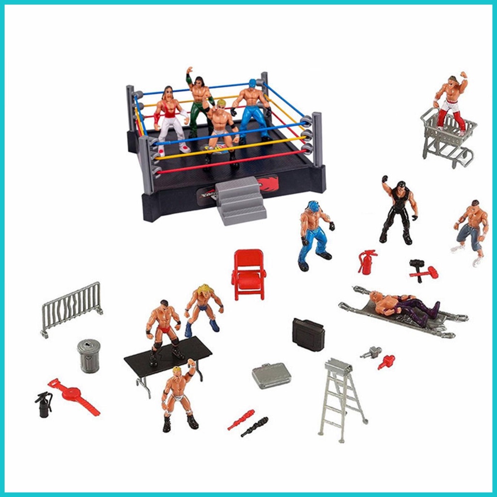 Wrestling Figure Playset Mini Wrestling Toy Wrestler Warriors Toys ...