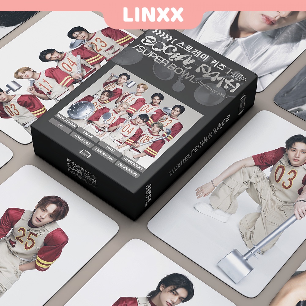 LINXX 55 Pcs StrayKids Social Path Holographic Laser Card Kpop ...