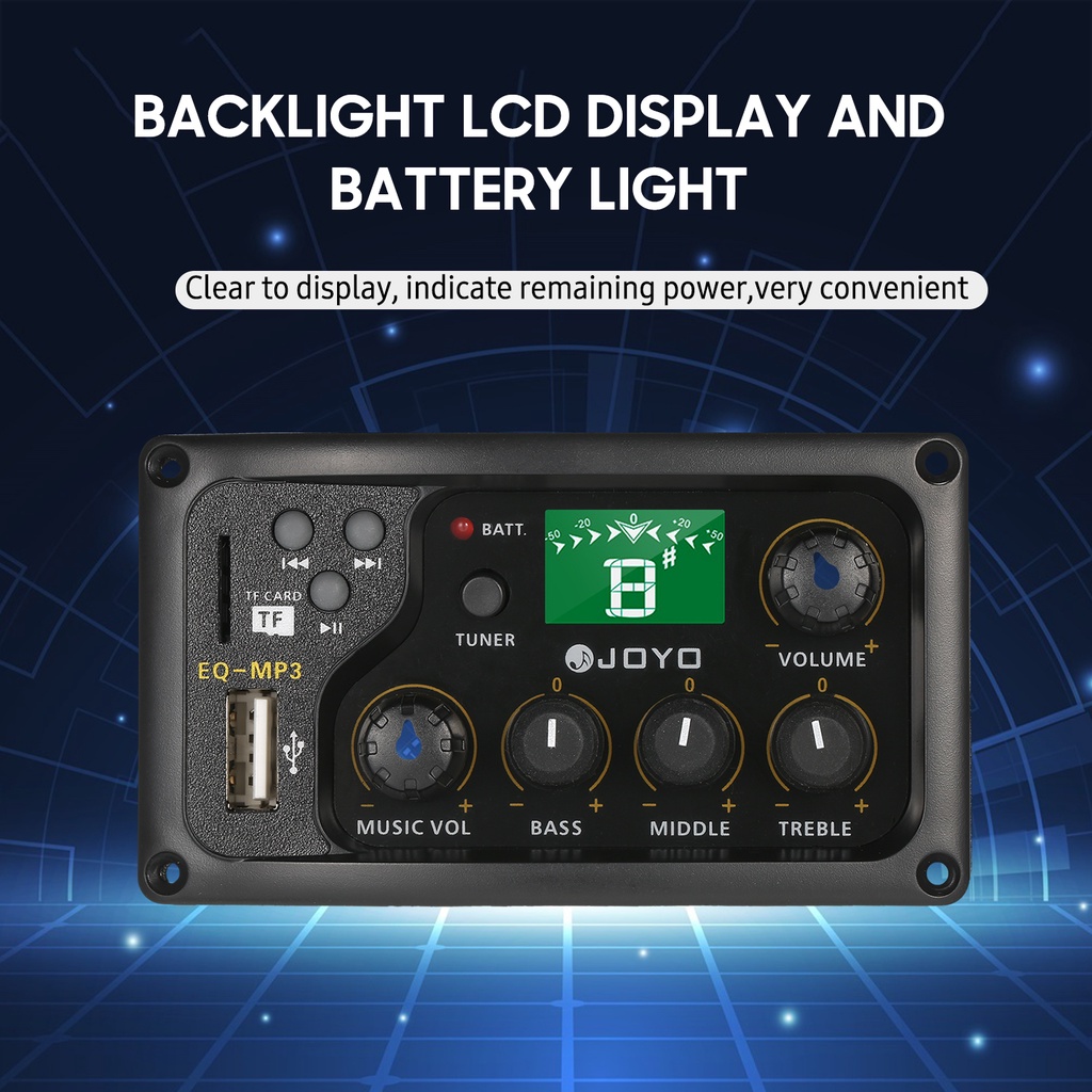 JOYO EQMP3 3Band EQ Sistem Equalizer Gitar Akustik Preamp EQ