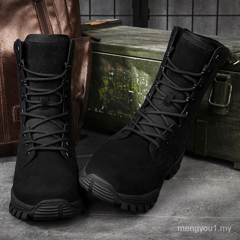 New Men's Tactical Combat Boots High Cut Tactical Boots Heavy Duty
