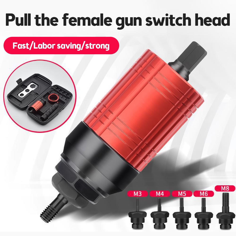 Rivet Nut Adaptor For Cordless Drill Electric Riveting Riveter Insert