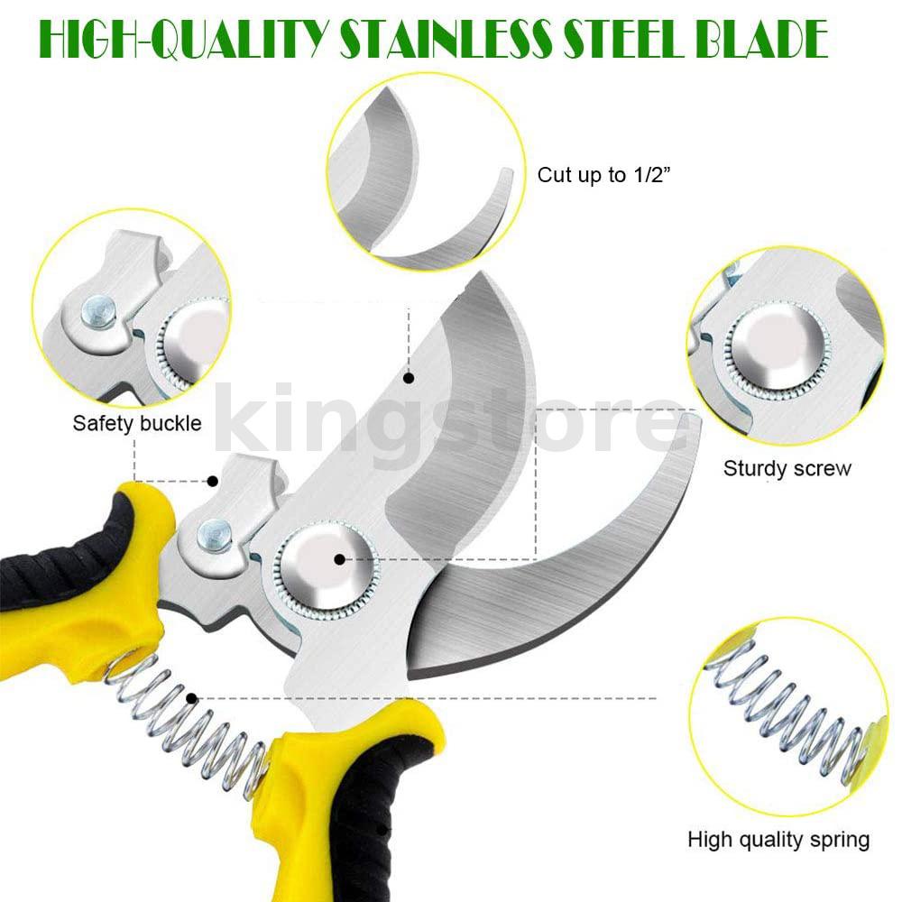 Pruner Garden Scissors Professional Sharp Bypass Pruning Shears Tree ...