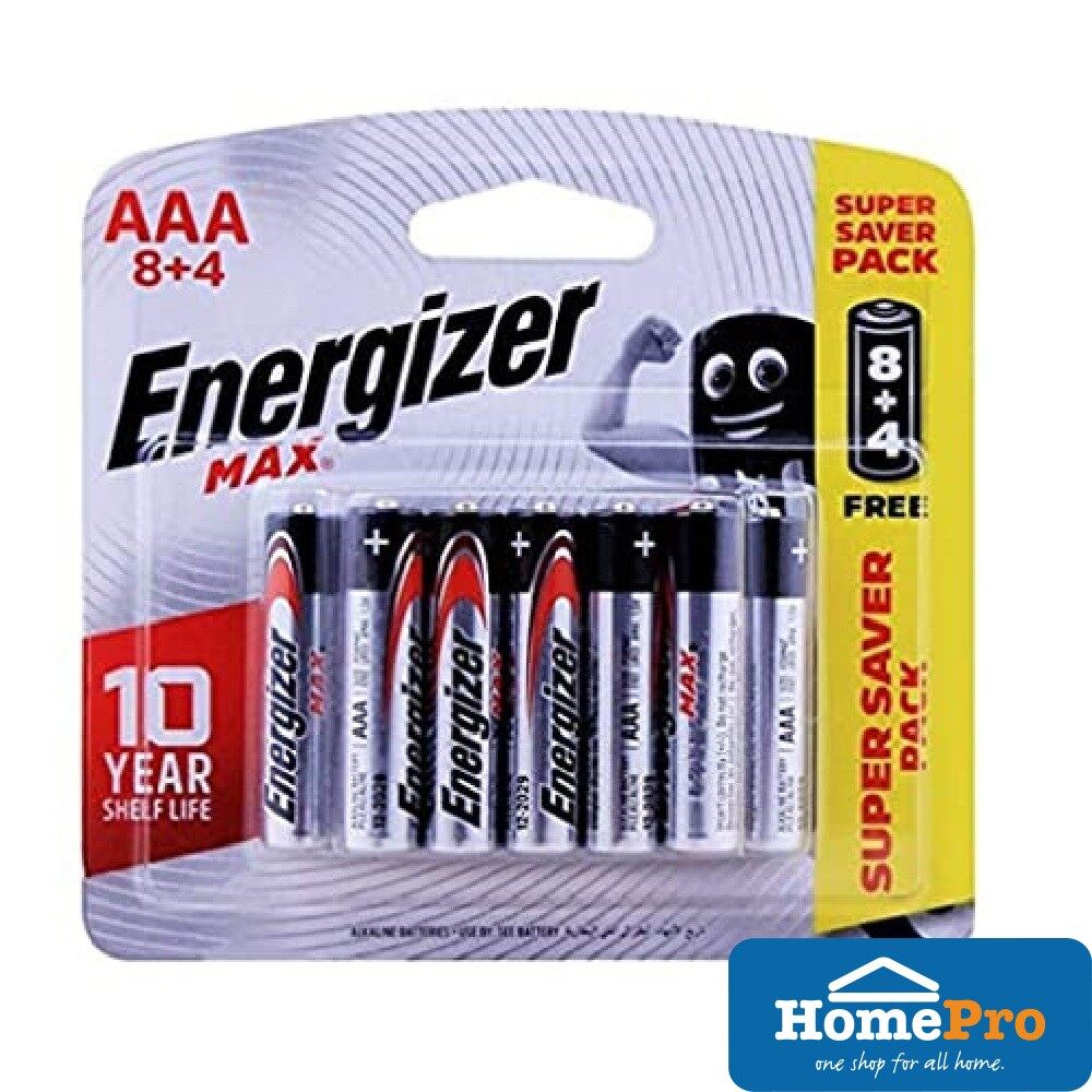 Energizer Alkaline Battery Max 8AAA+4AAA E92BP8+4R | Shopee Malaysia