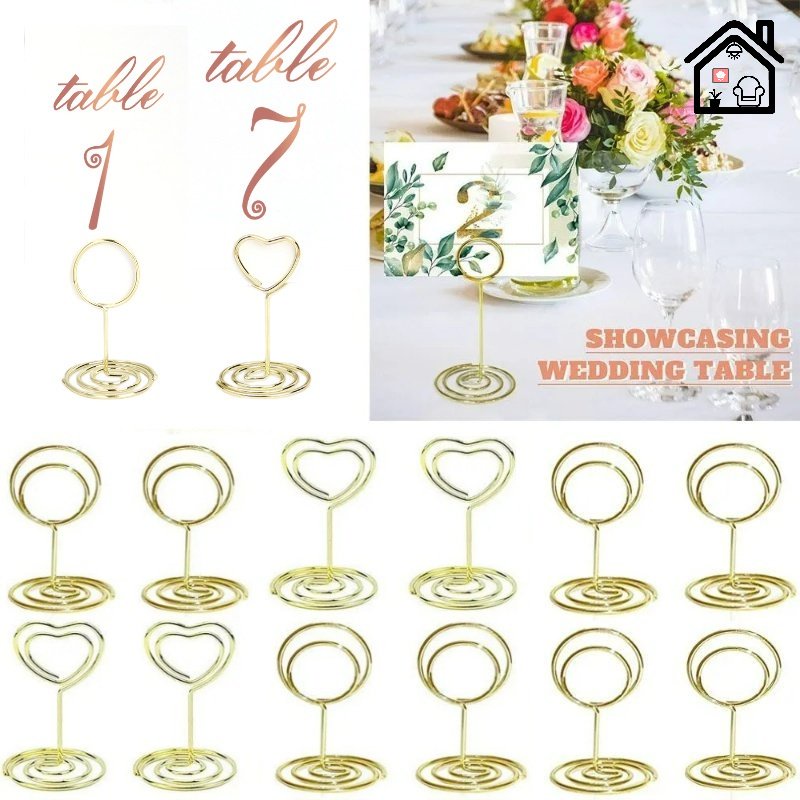 Alloy Durable Hollow Out Vertical Memo Table Number Clip Stand/ Wedding ...