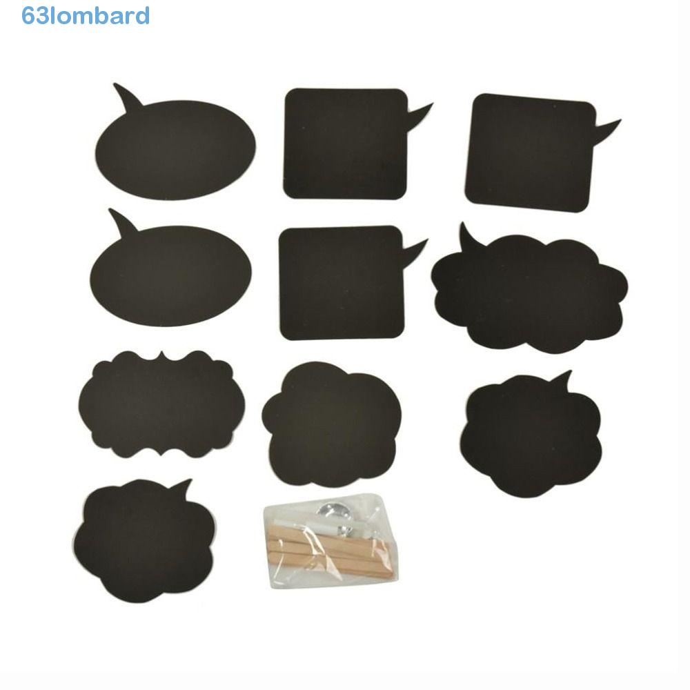 LOMBARD Wedding Props With Chalk 10 Pcs Photography Black Cards Sticks