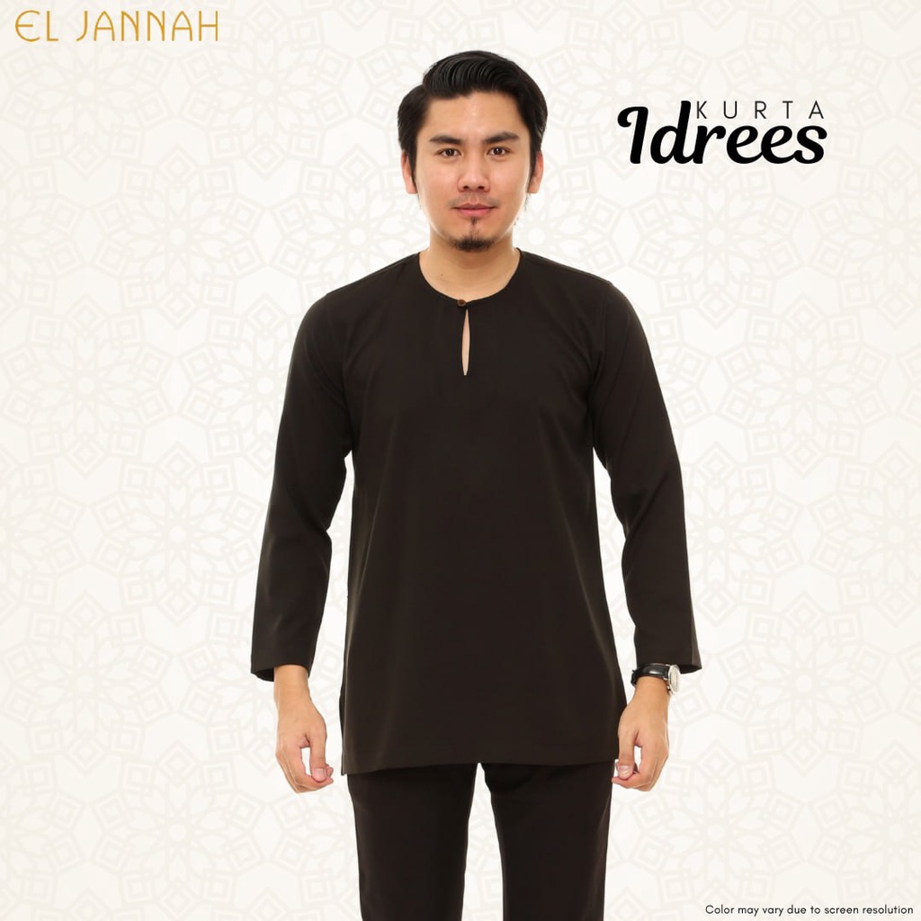 Kurta MEN Idrees Black | Shopee Malaysia