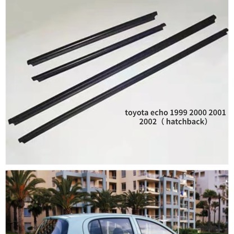 Bochang 4pcs Weatherstrip Window Seal Car Window Moulding Trim
