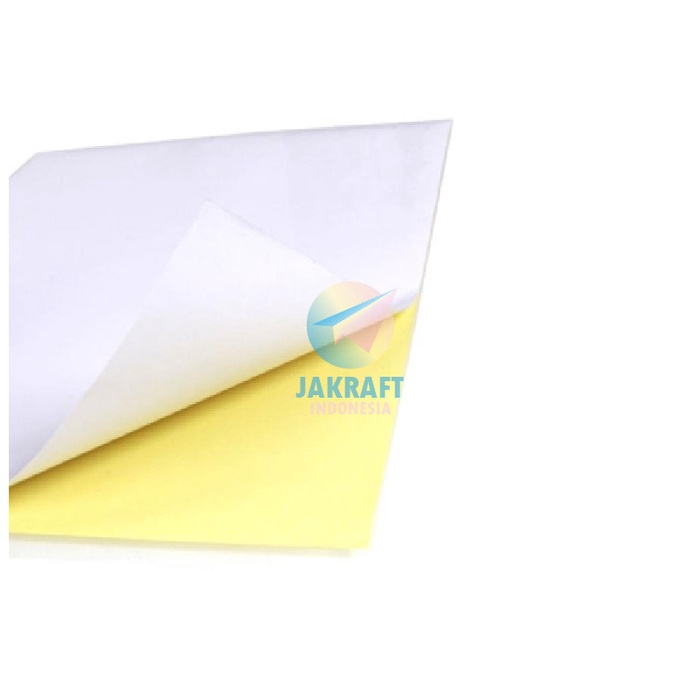 PUTIH Paper Sticker Sticker Sticker HVS F4 Folio Doff Matte White Plain ...