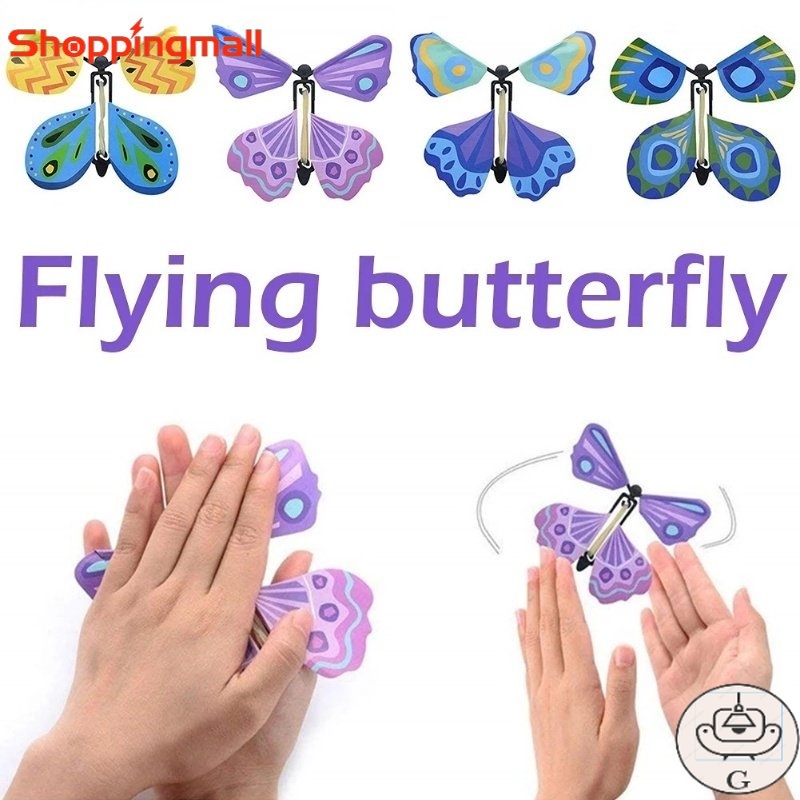 GS Creative Colorful Magic Flying Butterfly Card Fairy Flying Powered ...