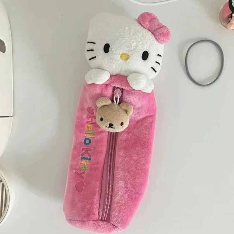 [Haroro] Hellokitty Plush Pencil Box Cute Cartoon Pencil Bag Kawaii ...