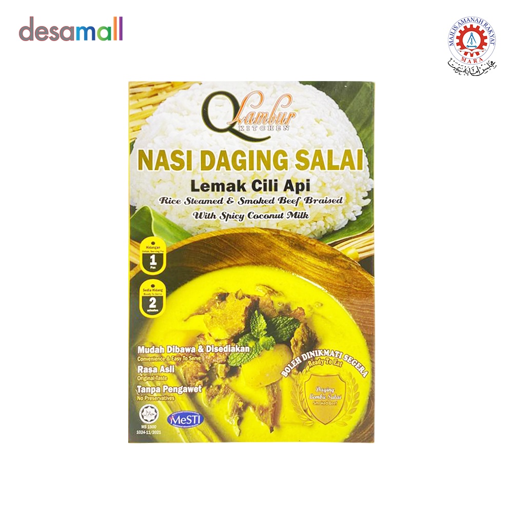 Q LAMBUR Nasi Daging Salai Lemak Cili Api (250g) | Shopee Malaysia