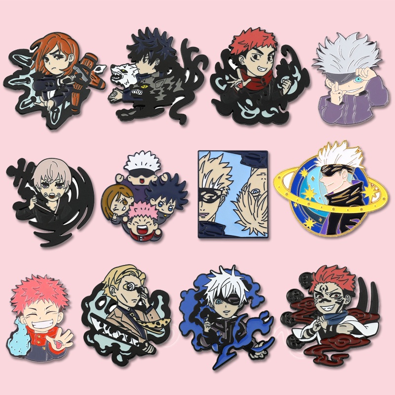 Anime Jujutsu Kaisen Enamel Pins Gojo Satoru Itadori Yuji Cartoon