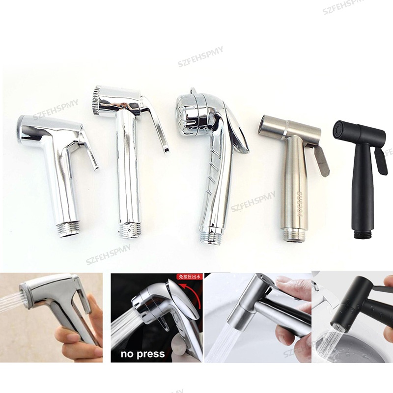 4 Types Handheld Bidet Faucet Spray Gun Shower Head Abs Stainless ...