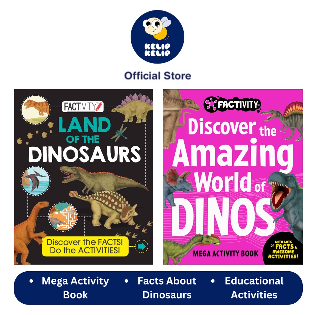 Factivity Land of the Dinosaurs Book For Kids To Read Learn & Do ...