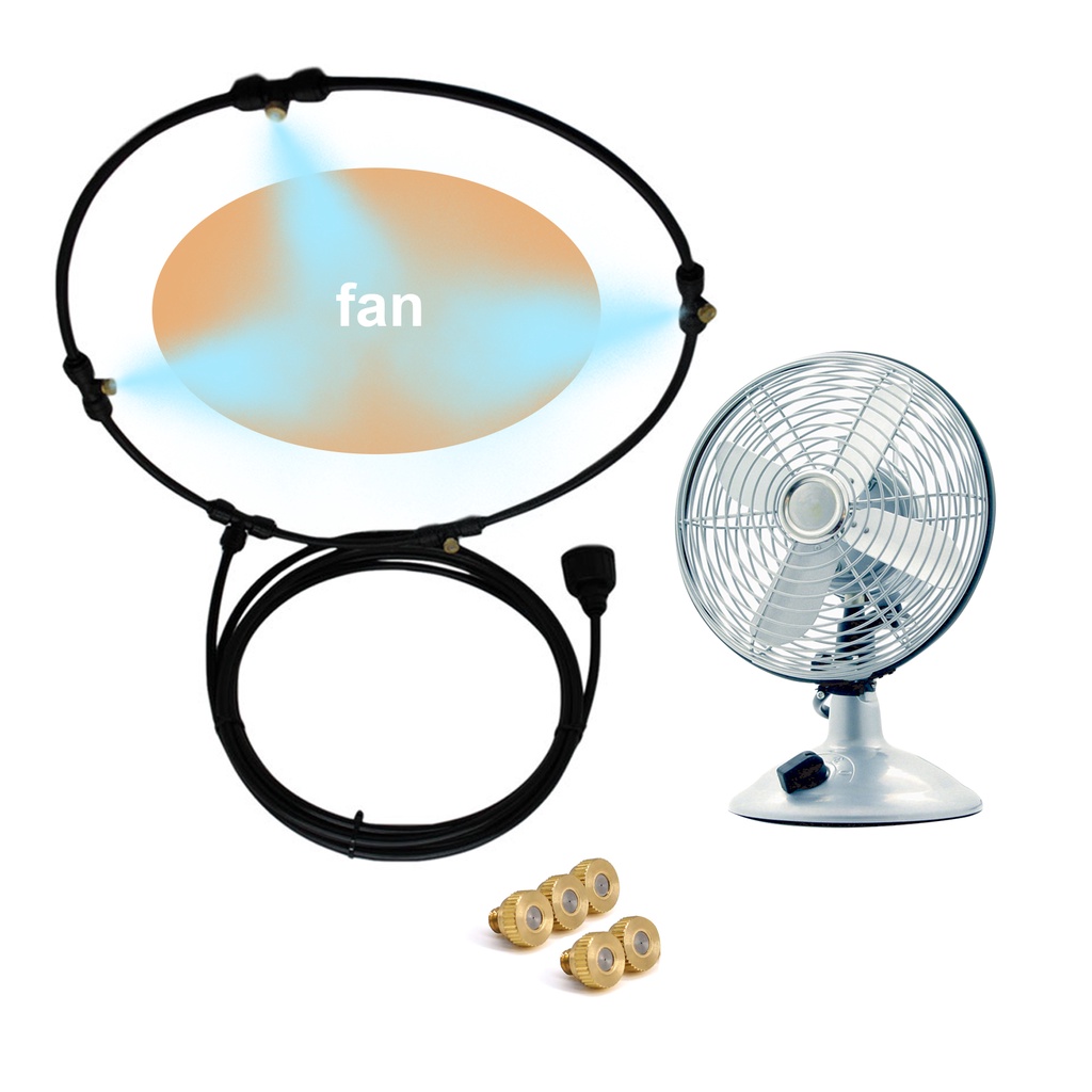 Sun6 Outdoor Misting Fan Kit For Water Misting Cooling System Misters ...