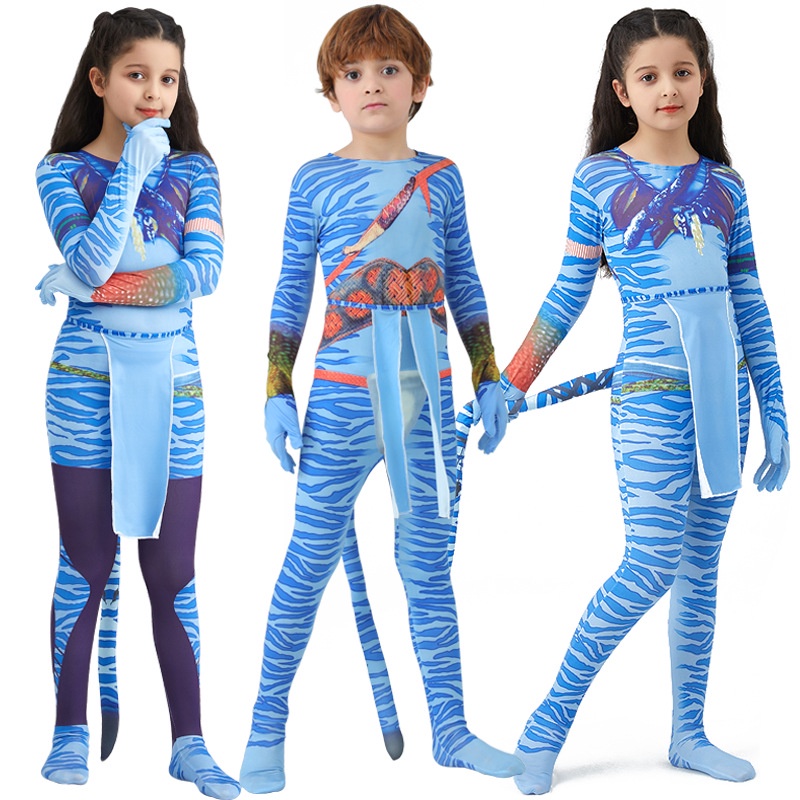 Avatar Costume For Kids Girl Boy Child Avatar The Way of Water Alien ...
