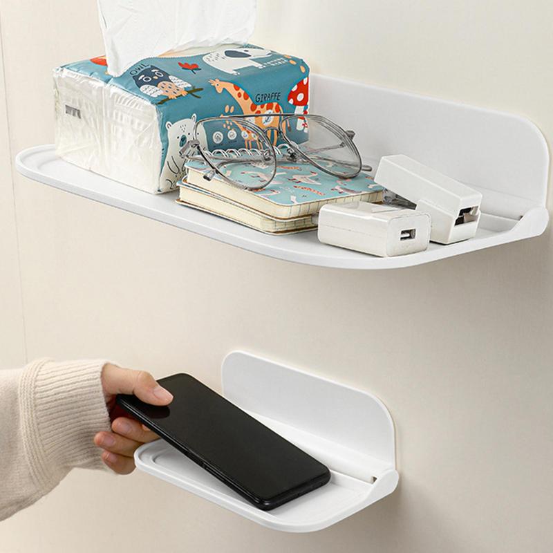 Floating Wall Shelf For Phone Foldable Rack For Bathroom Living Room