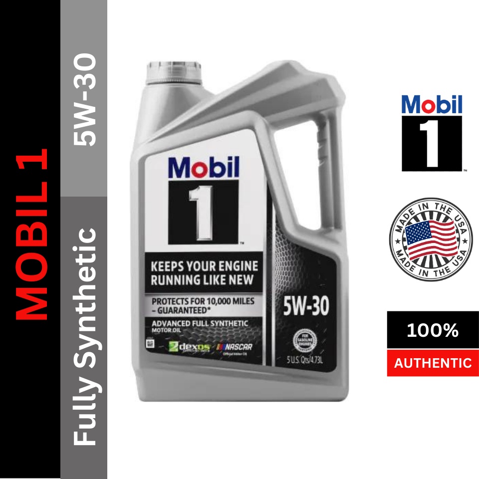 MOBIL 1 Advanced 5W30 SN PLUS Fully Synthetic (5QT/4.73L) Engine Oil ...