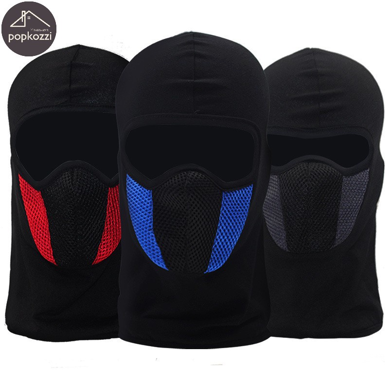Popkozzi Full Face Cover Mask Washable Face mask Outdoor Motorcycle Hat Sun Tactical Shopee