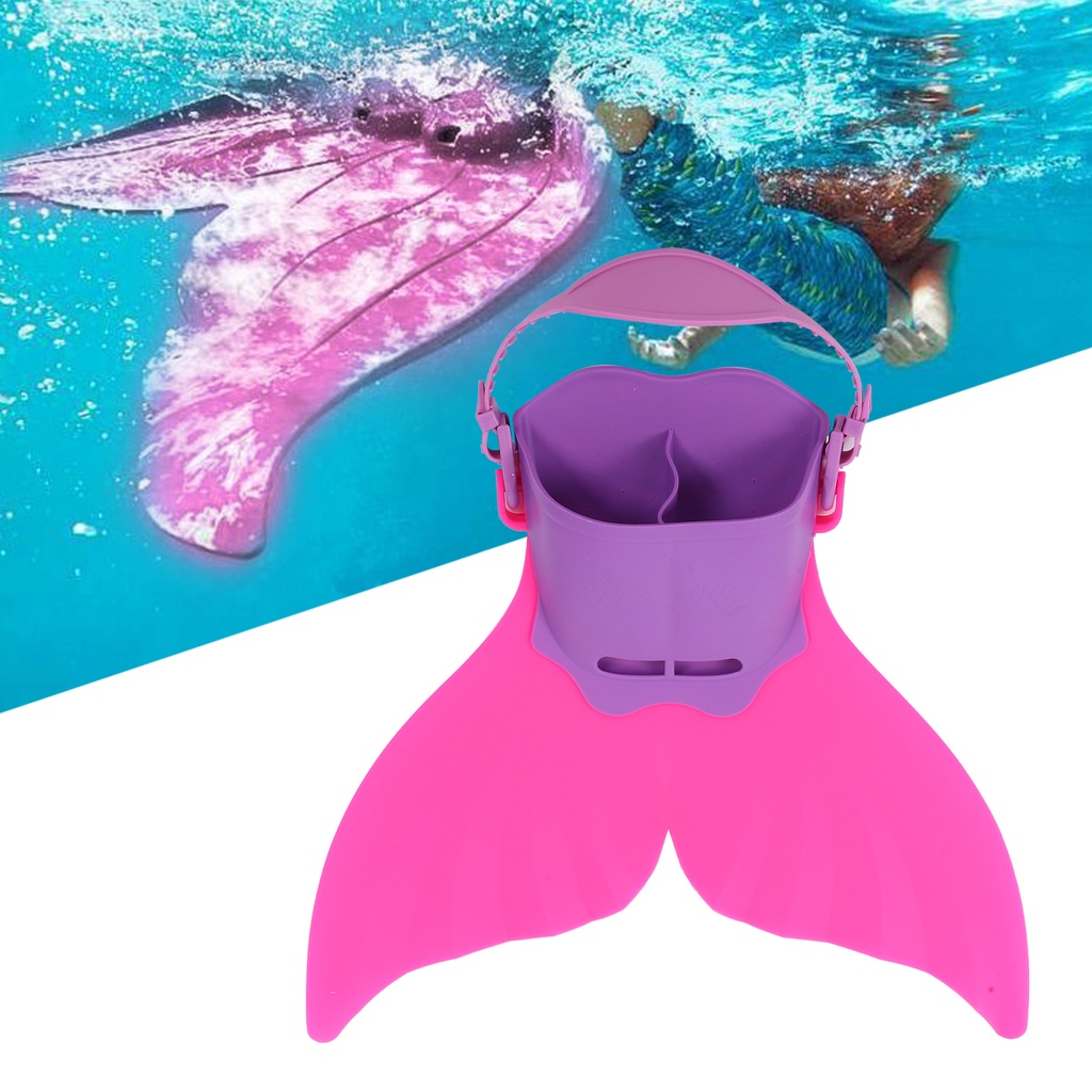 SPRMermaid Monofin Swim Fin For Kids Swimming Monolithic Tail Fins