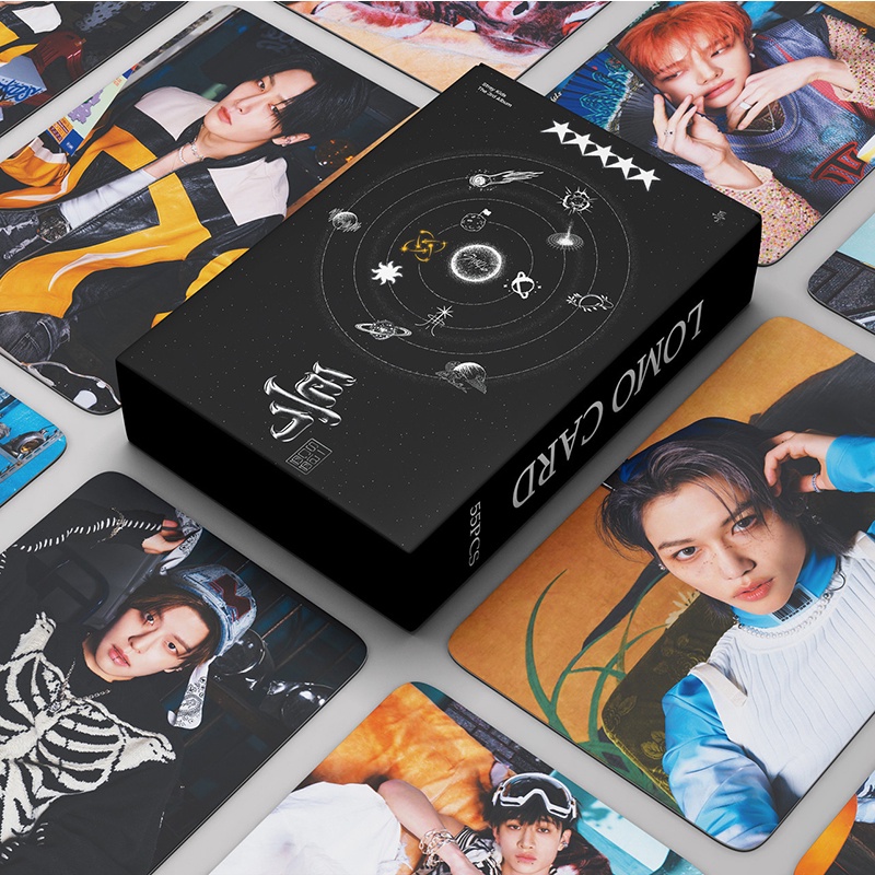 55pcs Stray Kids 5-Star Photocard Set – LOMO Cards, Album Photo Cards, Postcards – KPOP Fan Collection Gift For STAY