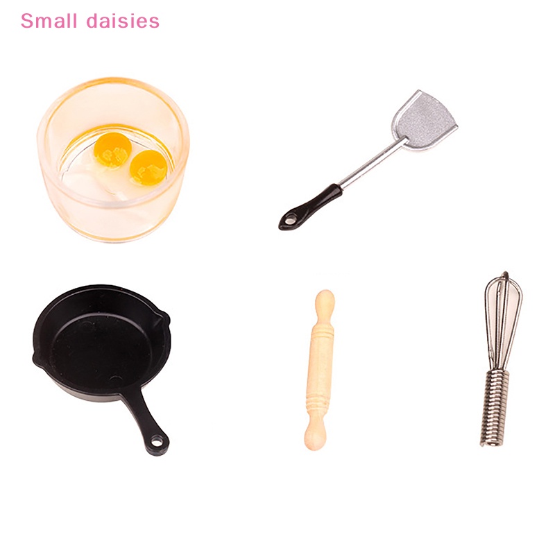 [Small daisies] 1Set 112 Dollhouse Miniature Kitchenware Pan Rolling