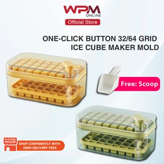 One-button Press Type Ice Mold Box, Kitchen 64 Grid Ice Cube Maker