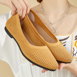 MAY Ladies Flat Shoes Shallow Pointed Toe Office Women Shoes