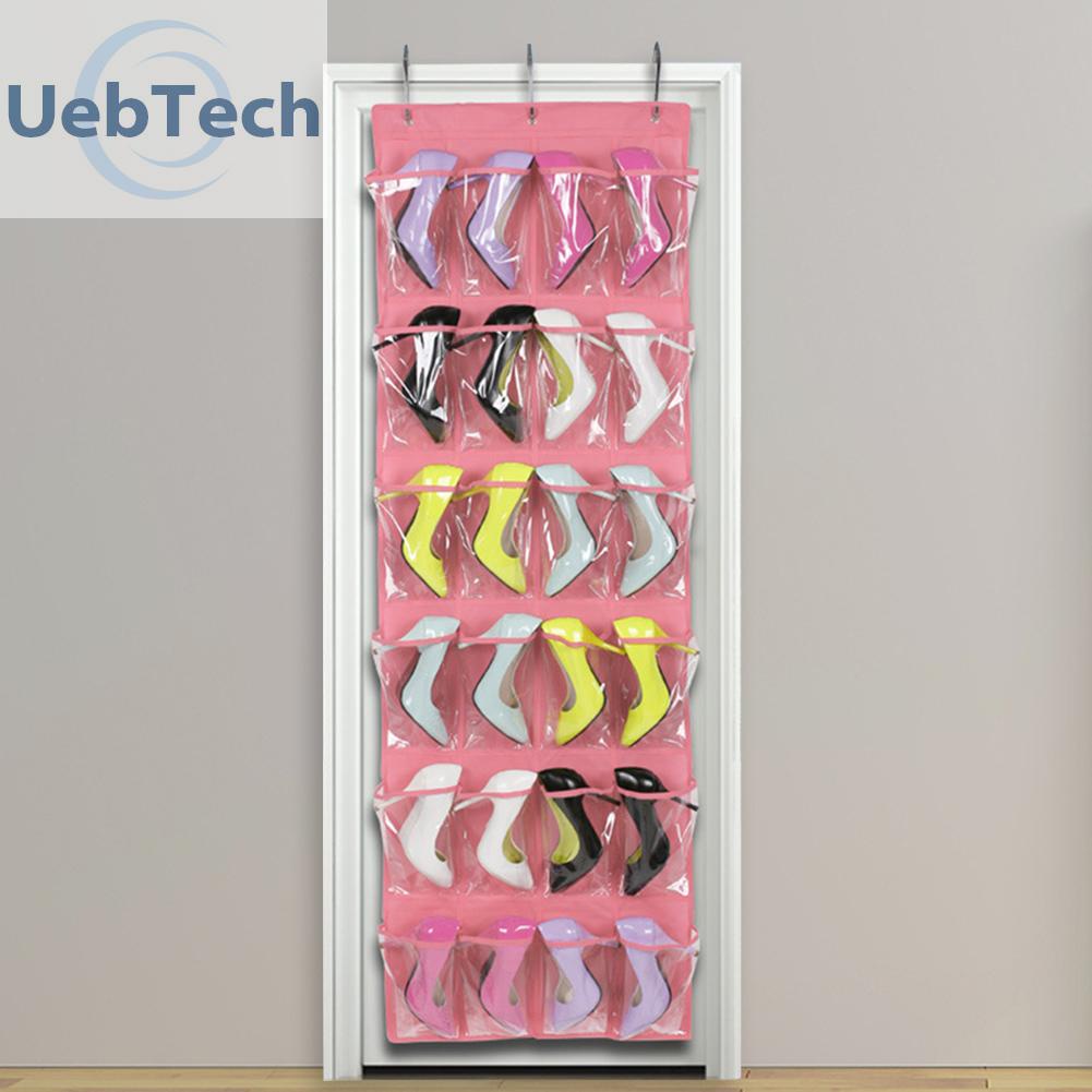 [uebtech.my] 24 Pockets Hanging Shoe Organiser Rack Behind Doors