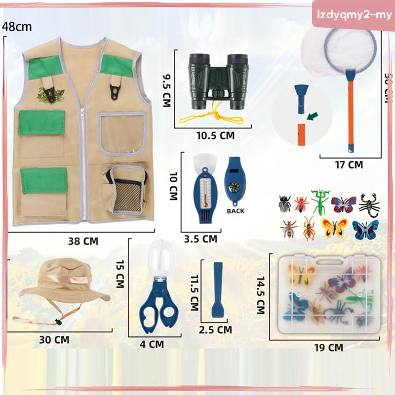 [LzdyqmyfaMY] 16x Explorer Kits Washable Cargo Vest Kids Explorer ...