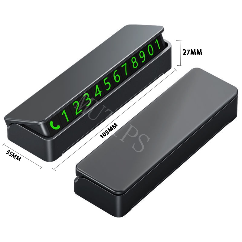 Volkswagen Car Parking Phone Number Plate Box Hidden Luminous Holder ...