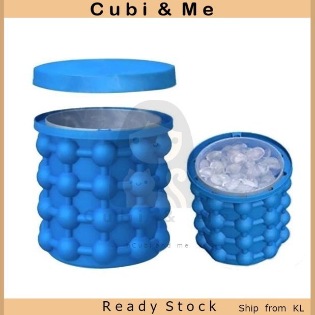 C&M Ice Cube Maker Genie Silicone Space Saving Ice Genie Cube Maker