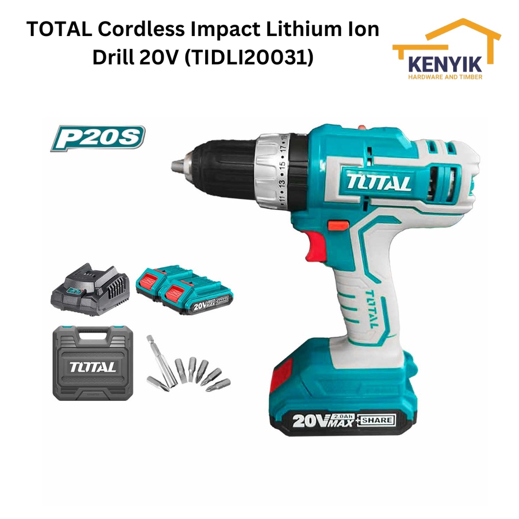 Total cordless impact online drill