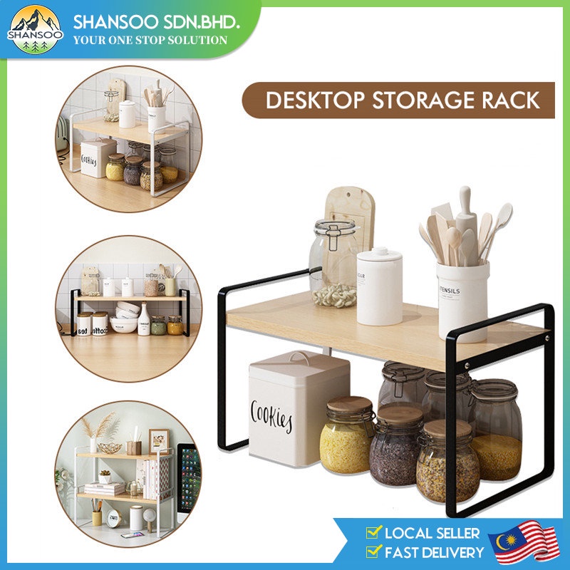 Desktop Organizer Office Desk Storage Rack Bathroom Kithchen Storage ...