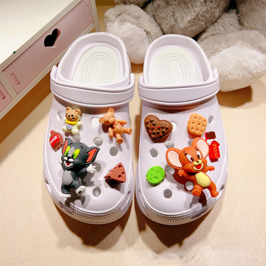cartoon Choco Cheese crocs jibbitz Cola Food jibitz charm bear shoe